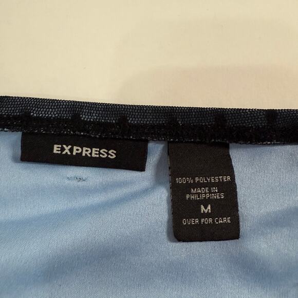 Express M Y2K Swiss Dot Mesh Ruffle Hem Pencil Skirt Fairy Whimsygoth - Picture 3 of 9